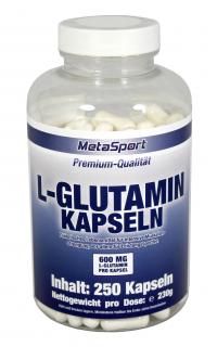 MetaSport L-Glutamin, 250 Kapseln Dose