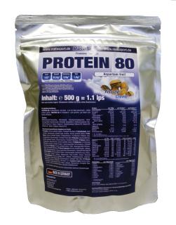 MetaSport Protein 80, 500 g Beutel inkl. Zippverschluss