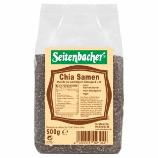 Seitenbacher Chia Samen, 500 g Beutel